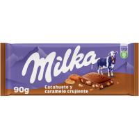 Chocolate de caramelo-avellana MILKA, tableta 90 g