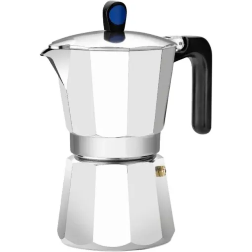 Cafetera Italiana de  aluminio forjado, para todo tipo de cocinas, Ø10 cm, Induction-Express MONIX, 9 tazas