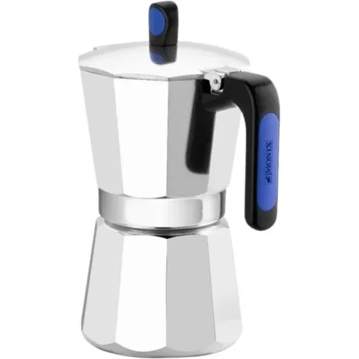 Cafetera Italiana de aluminio forjado, para todo tipo de cocinas, Ø12 cm, Induction-Express MONIX, 12 tazas
