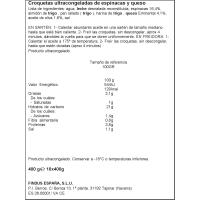 Croquetas artesanas de espinaca LA COCINERA, bolsa 400 g