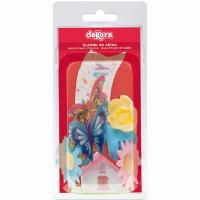 Surtido de oblea casa-margaritas-mariposas DEKORA, pack 1 ud