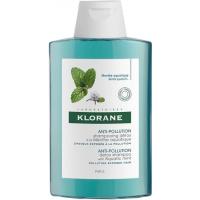Champú anticontaminación con menta acuatica KLORANE, bote 200 ml