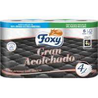 Papel higiénico acolchado FOXY, paquete 6 rollos