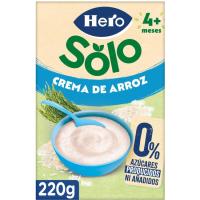 Papilla de crema de arroz sin gluten HERO, caja 220 g