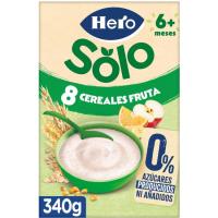 Papilla 8 cereales con fruta HERO, caja 340 g
