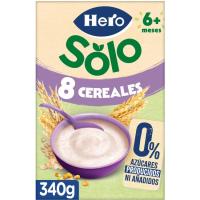 Papilla 8 cereales HERO, caja 340 g