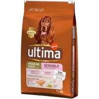 Alimento sensitive de salmón perro mediano-max ULTIMA, saco 7 kg