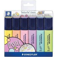 Marcador fluorescente multicolor pastel Textsurfer Classic STAEDTLER, Pack 6 uds