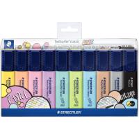 Marcador fluorescente, colores pastel y vintage Textsurfer STAEDTLER, Pack 10uds