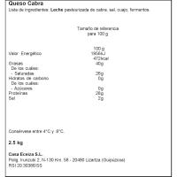 Queso de cabra Iraty AGOUR, al corte, compra mínima 250 g