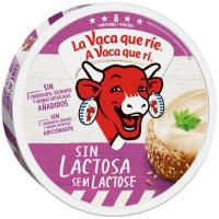 Queso sin lactosa LA VACA QUE RIE, 8 porciones, caja 120 g