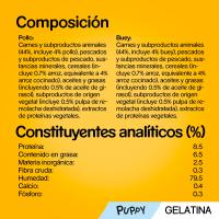 Alimento de pollo-arroz para perro junior PEDIGREE, pack 4x100 g
