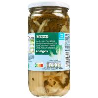 Acelgas bajas en sal EROSKI, frasco 425 g