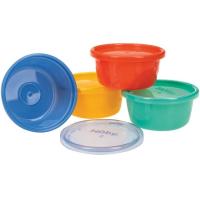Recipiente hermético, 4 colores, 240 ml, edad: +3 meses NUBY, pack 4 uds