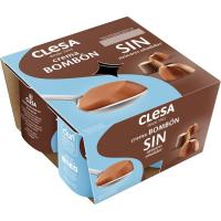 Crema bombón sin azúcar añadido CLESA, pack 4x125 g