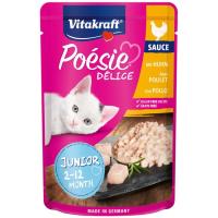 Alimento junior con pollo para gato VITAKRAFT POÉSIE, sobre 85 g
