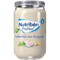 Potito de verduritas con lenguado NUTRIBEN, tarro 235 g