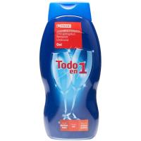 Gel vajillas máquina EROSKI TODO EN 1, botella 650 ml
