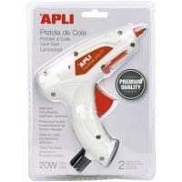 Pistola de cola caliente 20W con 2 barras de cola Premium APLI