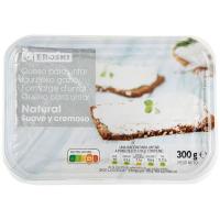 Queso untar natural EROSKI, tarrina 300 g Queso untar natural EROSKI, tarrina 300 g