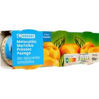 Melocotón sin azúcar EROSKI, pack 3x115 g