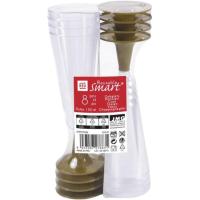 Copa flauta para cava, desechable 130 ml, base dorada, pack 8 uds Copa flauta para cava, desechable 130 ml, base dorada, pack 8 uds