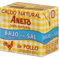 Caldo natural de pollo bajo en sal ANETO, brik 500 ml