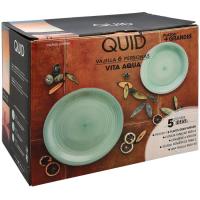 Vajilla de gres de 18 piezas VITA AQUA, llanos 27cm, hondos 23cm, postre 19cm