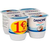 Yogur sabor coco DANONE, pack 4x120 g
