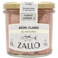 Atún claro al natural ZALLO, frasco 155 g