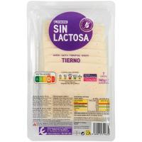 Queso tierno sin lactosa EROSKI, lonchas, bandeja 140 g Queso tierno sin lactosa EROSKI, lonchas, bandeja 140 g
