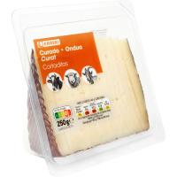 Queso curado cortado EROSKI, cuña 250 g