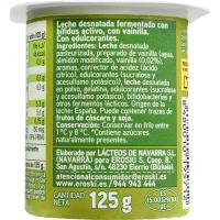 Bífidus 0% vainilla EROSKI, pack 4x125 g