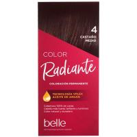 Tinte castaño medio N.4 belle, caja 1 ud