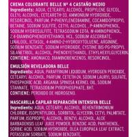 Tinte castaño medio N.4 belle, caja 1 ud