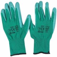 Guante de jardín de nitrilo, talla 9