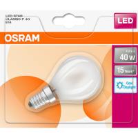 Bombilla Led esférica E14 4W luz fría (6500k) OSRAM, 1 ud