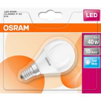 Bombilla Led E14 esférica 5,5W 4000k (luz neutra) OSRAM, 1 ud