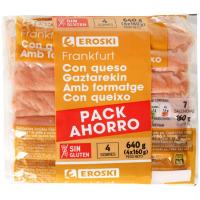 EROSKI Frankfurt saltxitxak gaztarekin, sorta 4x160 g