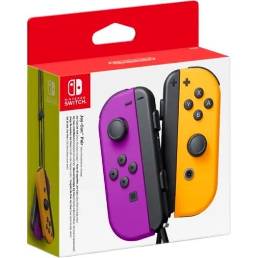 Mando Joy-Con Neón: Izq. Morado y Dcha Naranja para Switch NINTENDO