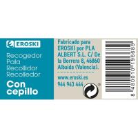 Pala recogedor con cepillo EROSKI, pack 1 ud
