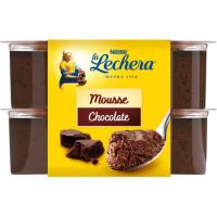 Mousse de chocolate LA LECHERA, pack 4x59 g