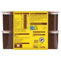 Mousse de chocolate LA LECHERA, pack 4x59 g