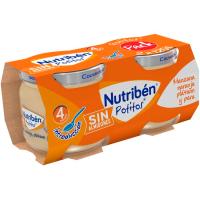 Potito de manz.-naranja-plátano-melocotón NUTRIBEN, pack 2x120 g