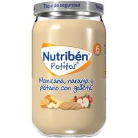 Potito de manzana-naranja-plátano-galleta NUTRIBEN, tarro 235 g