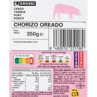 Chorizo oreado EROSKI, bandeja aprox. 350 g