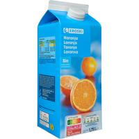 Bebida de naranja sin azúcar EROSKI, brik 1,75 litros