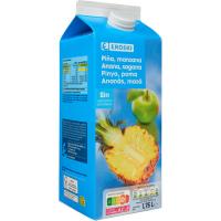 Bebida de piña sin azúcar EROSKI, brik 1,75 litros