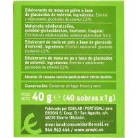 Edulcorante stevia EROSKI, caja 40 uds
