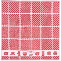 Paños de cocina rojo rizo 100% algodón EROSKI, 50x50cm 2 uds